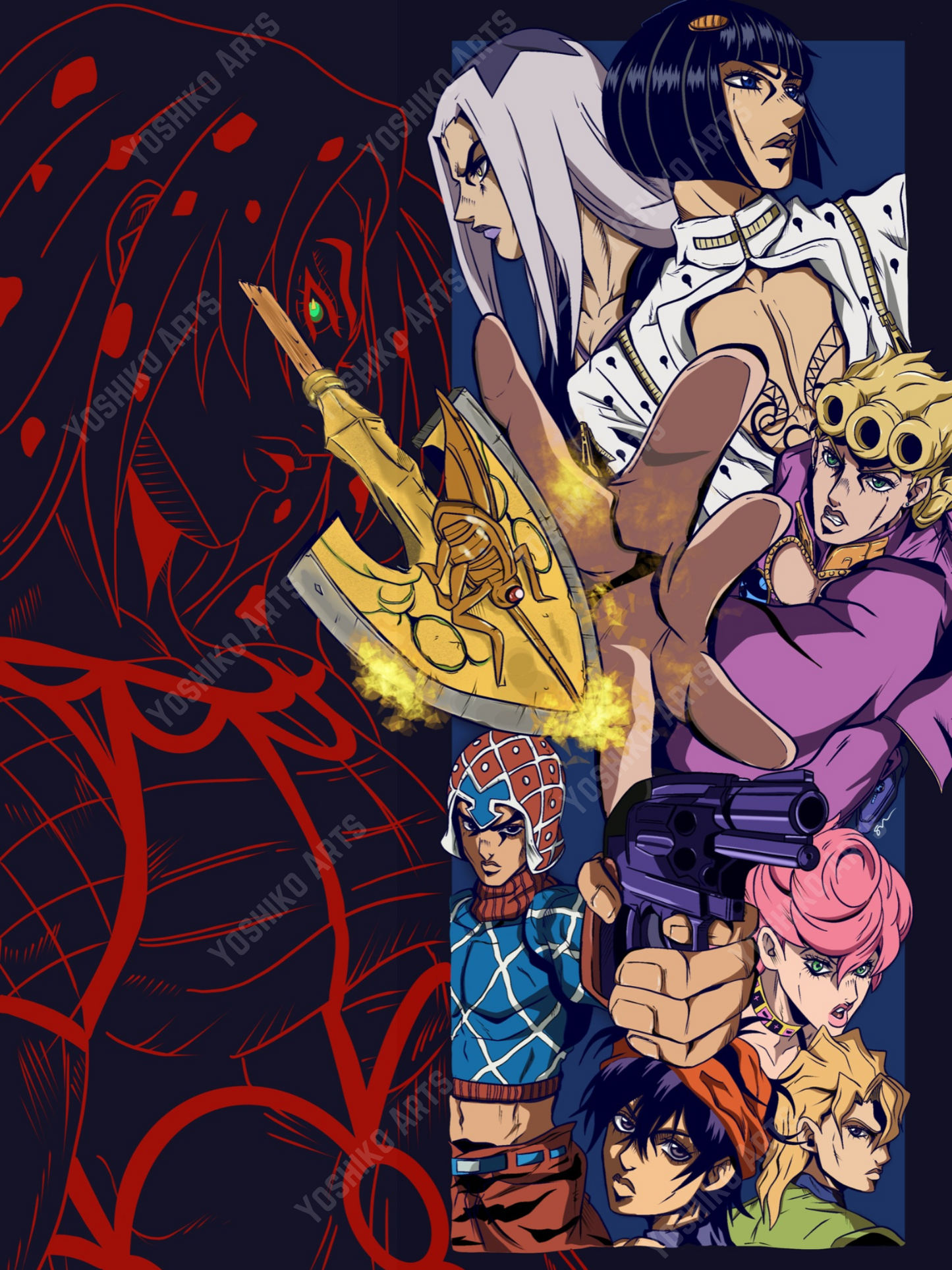 Golden Wind Collage | 12 x 16 Art Print