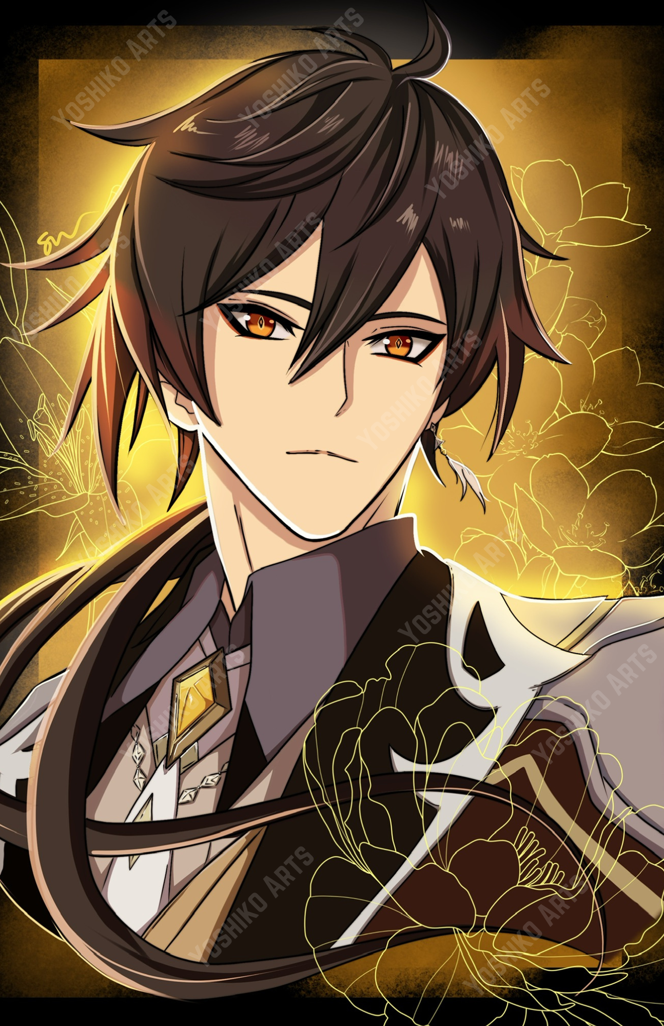 ZhongLi | 11 x 17 Art Print | Genshin Impact