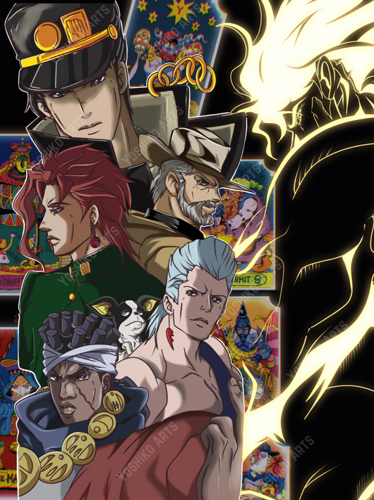 Stardust Crusaders Collage | 12 x 16 Art Print